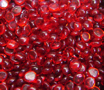 Crystal Scarlet Red Glass Gems
